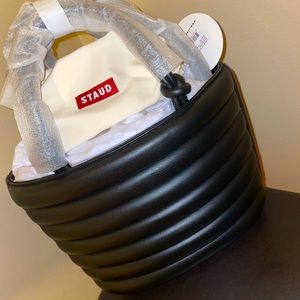 STAUD Louie Quilted Leather Tote